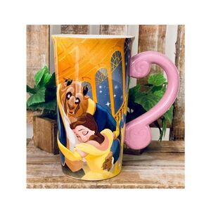 NWT Gorgeous Disney 3D Relief Beauty and the Beast Ceramic Belle Tall Coffee Mug